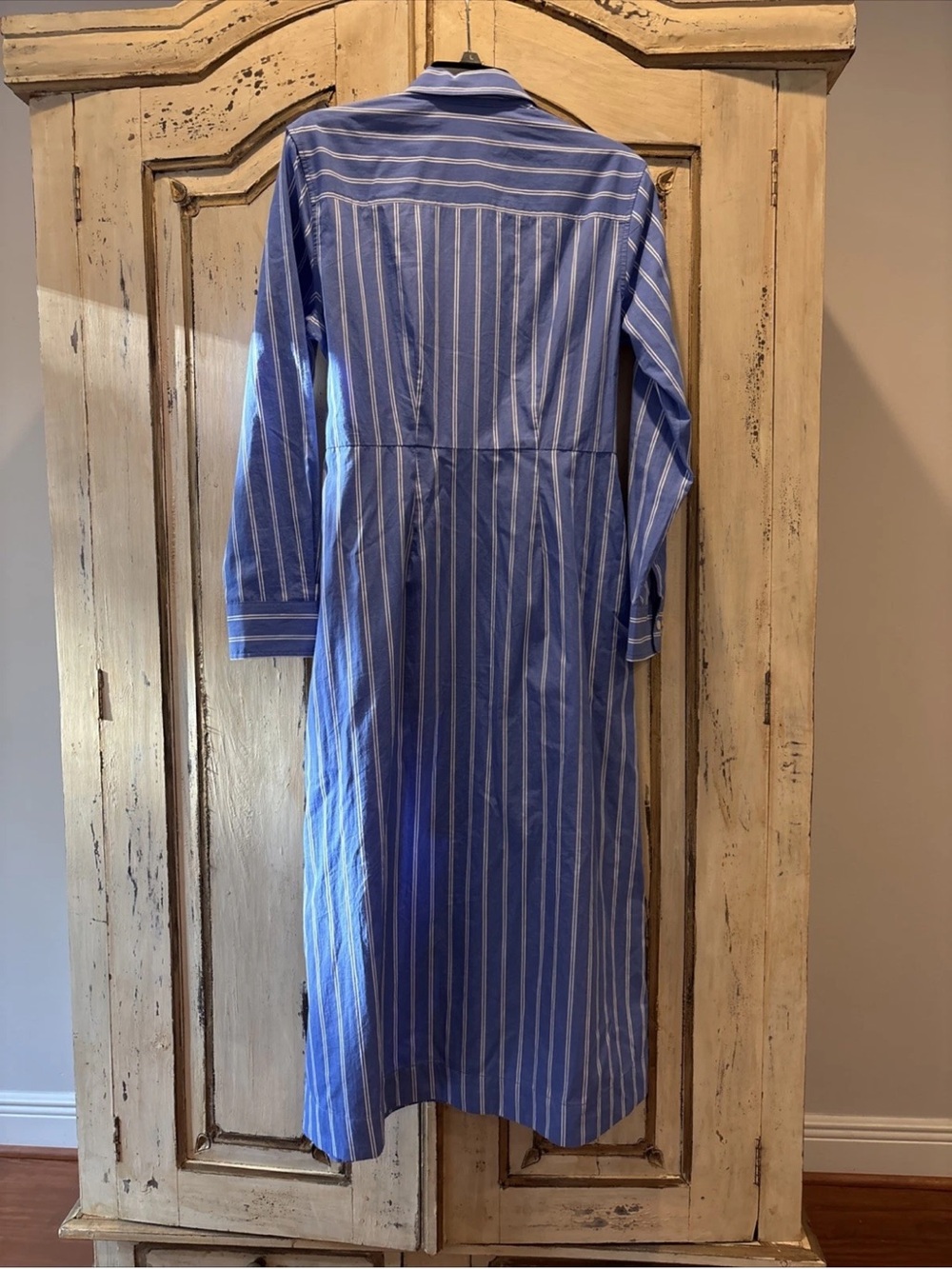 Universal Thread Blue and White Striped Shirt Dress - Picture 2 of 3